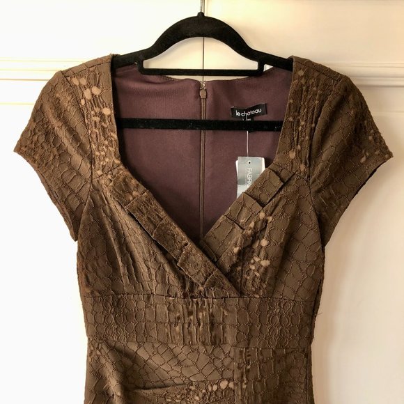 *NWT* Snake-Print Pleated-Waist Sweetheart Neck Dress - Made in Canada- XXS - Picture 3 of 16